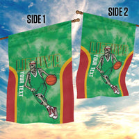 Lithuania Tie Dye Basketball Custom Garden Flag Lietuva Skeleton Green - Wonder Print Shop