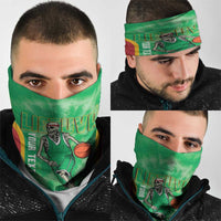 Lithuania Tie Dye Basketball Custom Neck Gaiter Lietuva Skeleton Green LT14