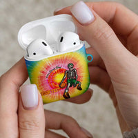 Lithuania Basketball Custom AirPods Case 100th Anniversary Skeleton Colorful Tie Dye - Wonder Print Shop