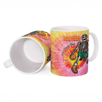 Lithuania Basketball Custom Ceramic Mug 100th Anniversary Skeleton Colorful Tie Dye - Wonder Print Shop