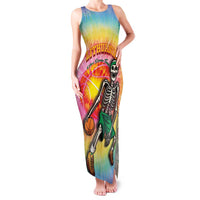 Lithuania Basketball Custom Family Matching Tank Maxi Dress and Hawaiian Shirt 100th Anniversary Skeleton Colorful Tie Dye - Wonder Print Shop