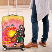 Lithuania Basketball Custom Luggage Cover 100th Anniversary Skeleton Colorful Tie Dye - Wonder Print Shop