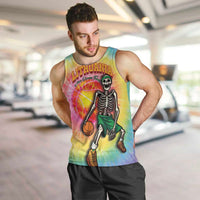 Lithuania Basketball Custom Men Tank Top 100th Anniversary Skeleton Colorful Tie Dye - Wonder Print Shop