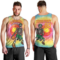 Lithuania Basketball Custom Men Tank Top 100th Anniversary Skeleton Colorful Tie Dye - Wonder Print Shop