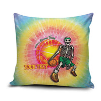 Lithuania Basketball Custom Pillow Cover 100th Anniversary Skeleton Colorful Tie Dye - Wonder Print Shop