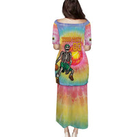 Lithuania Basketball Custom Puletasi 100th Anniversary Skeleton Colorful Tie Dye - Wonder Print Shop