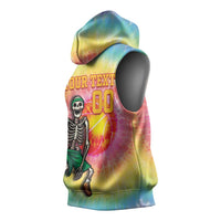Lithuania Basketball Custom Sleeveless Hoodie 100th Anniversary Skeleton Colorful Tie Dye - Wonder Print Shop