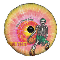 Lithuania Basketball Custom Spare Tire Cover 100th Anniversary Skeleton Colorful Tie Dye - Wonder Print Shop