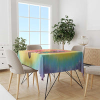 Lithuania Basketball Custom Tablecloth 100th Anniversary Skeleton Colorful Tie Dye - Wonder Print Shop