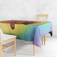 Lithuania Basketball Custom Tablecloth 100th Anniversary Skeleton Colorful Tie Dye - Wonder Print Shop