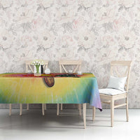 Lithuania Basketball Custom Tablecloth 100th Anniversary Skeleton Colorful Tie Dye - Wonder Print Shop