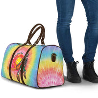Lithuania Basketball Custom Travel Bag 100th Anniversary Skeleton Colorful Tie Dye - Wonder Print Shop