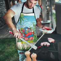 Guyana Christmas Apron Chilling Macaw It's 5 o'clock Somewhere - Wonder Print Shop