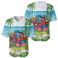 Guyana Christmas Baseball Jersey Chilling Macaw It's 5 o'clock Somewhere - Wonder Print Shop