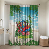 Guyana Christmas Bathroom Set Chilling Macaw It's 5 o'clock Somewhere - Wonder Print Shop