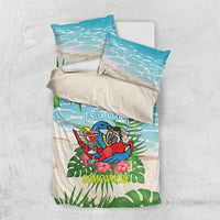 Guyana Christmas Bedding Set Chilling Macaw It's 5 o'clock Somewhere - Wonder Print Shop
