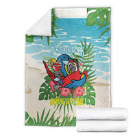 Guyana Christmas Blanket Chilling Macaw It's 5 o'clock Somewhere - Wonder Print Shop
