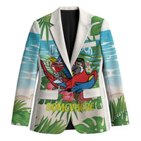 Guyana Christmas Blazer Chilling Macaw It's 5 o'clock Somewhere - Wonder Print Shop