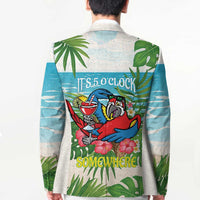 Guyana Christmas Blazer Chilling Macaw It's 5 o'clock Somewhere - Wonder Print Shop