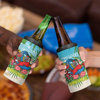 Guyana Christmas 4 in 1 Can Cooler Tumbler Chilling Macaw It's 5 o'clock Somewhere - Wonder Print Shop