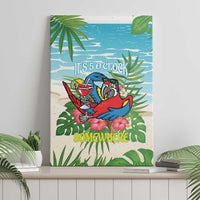 Guyana Christmas Canvas Wall Art Chilling Macaw It's 5 o'clock Somewhere - Wonder Print Shop