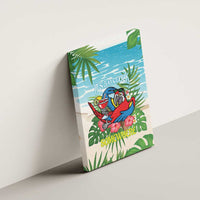 Guyana Christmas Canvas Wall Art Chilling Macaw It's 5 o'clock Somewhere - Wonder Print Shop