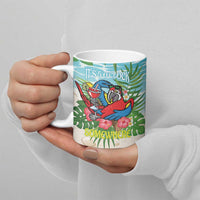 Guyana Christmas Ceramic Mug Chilling Macaw It's 5 o'clock Somewhere - Wonder Print Shop