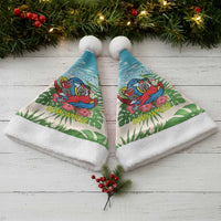 Guyana Christmas Santa Hat Chilling Macaw It's 5 o'clock Somewhere - Wonder Print Shop