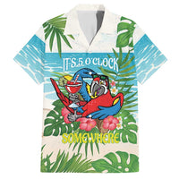 Guyana Christmas Family Matching Off Shoulder Maxi Dress and Hawaiian Shirt Chilling Macaw It's 5 o'clock Somewhere - Wonder Print Shop