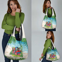 Guyana Christmas Grocery Bag Chilling Macaw It's 5 o'clock Somewhere - Wonder Print Shop