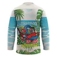 Guyana Christmas Hockey Jersey Chilling Macaw It's 5 o'clock Somewhere - Wonder Print Shop
