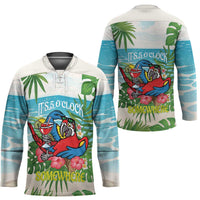 Guyana Christmas Hockey Jersey Chilling Macaw It's 5 o'clock Somewhere - Wonder Print Shop