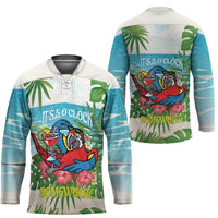Guyana Christmas Hockey Jersey Chilling Macaw It's 5 o'clock Somewhere - Wonder Print Shop