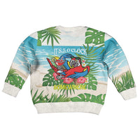 Guyana Christmas Kid Ugly Christmas Sweater Chilling Macaw It's 5 o'clock Somewhere - Wonder Print Shop