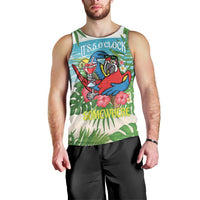 Guyana Christmas Men Tank Top Chilling Macaw It's 5 o'clock Somewhere - Wonder Print Shop