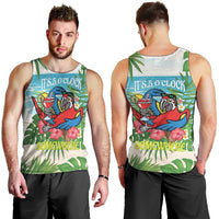 Guyana Christmas Men Tank Top Chilling Macaw It's 5 o'clock Somewhere - Wonder Print Shop