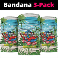Guyana Christmas Neck Gaiter Chilling Macaw It's 5 o'clock Somewhere - Wonder Print Shop
