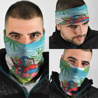 Guyana Christmas Neck Gaiter Chilling Macaw It's 5 o'clock Somewhere - Wonder Print Shop