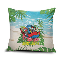 Guyana Christmas Pillow Cover Chilling Macaw It's 5 o'clock Somewhere - Wonder Print Shop