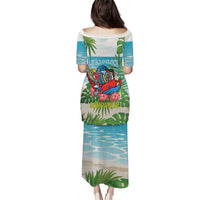 Guyana Christmas Puletasi Chilling Macaw It's 5 o'clock Somewhere - Wonder Print Shop