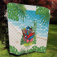 Guyana Christmas Quilt Chilling Macaw It's 5 o'clock Somewhere - Wonder Print Shop