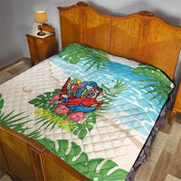 Guyana Christmas Quilt Chilling Macaw It's 5 o'clock Somewhere - Wonder Print Shop