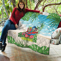 Guyana Christmas Quilt Chilling Macaw It's 5 o'clock Somewhere - Wonder Print Shop