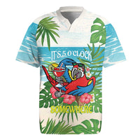 Guyana Christmas Rugby Jersey Chilling Macaw It's 5 o'clock Somewhere - Wonder Print Shop