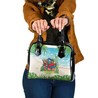 Guyana Christmas Shoulder Handbag Chilling Macaw It's 5 o'clock Somewhere - Wonder Print Shop