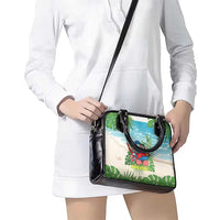 Guyana Christmas Shoulder Handbag Chilling Macaw It's 5 o'clock Somewhere - Wonder Print Shop