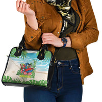 Guyana Christmas Shoulder Handbag Chilling Macaw It's 5 o'clock Somewhere - Wonder Print Shop