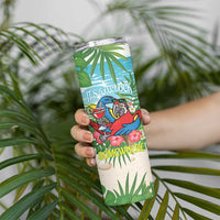 Guyana Christmas Skinny Tumbler Chilling Macaw It's 5 o'clock Somewhere - Wonder Print Shop
