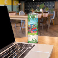 Guyana Christmas Skinny Tumbler Chilling Macaw It's 5 o'clock Somewhere - Wonder Print Shop