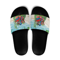 Guyana Christmas Slide Sandals Chilling Macaw It's 5 o'clock Somewhere - Wonder Print Shop